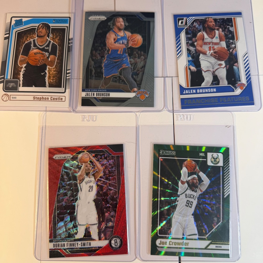 NBA Basketball Card Lot Stephon Castle Rated Rookie Jalen Brunson Prizm Donruss